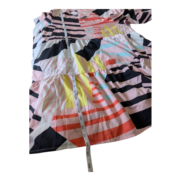 Colorful, Geometric Patterned, Long Sleeve Dress. Size XL. - Picture 4 of 11